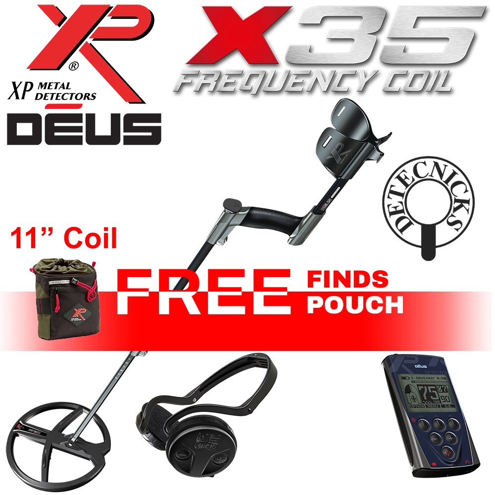 XP Deus 1 - 11&#34; x35 coil, remote & WS Audio Headphones